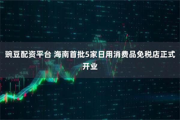 豌豆配资平台 海南首批5家日用消费品免税店正式开业